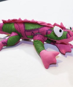 Caméléon en tissu africain