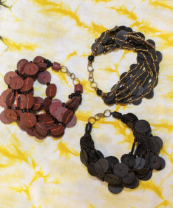 Bracelets africains en lamelles de bakélite