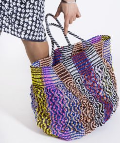 Sac macramé multicolore