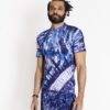 Tee shirt en batik bleu