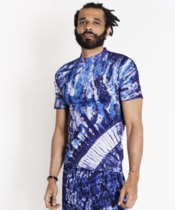 Tee shirt en batik bleu