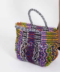 Sac macramé multicolore