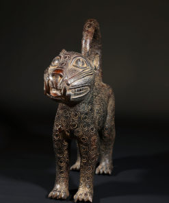 Léopard en bronze mâle de Bénin Ciity au Nigéria