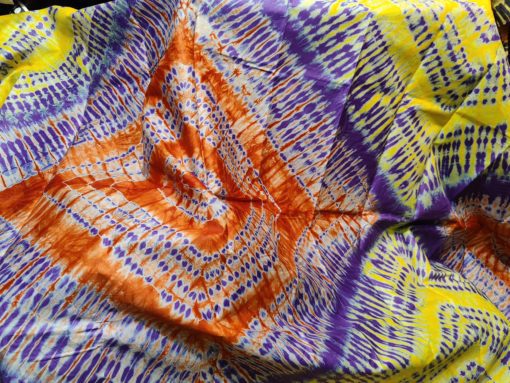 Coupon tissus africain Bazin teint à la main