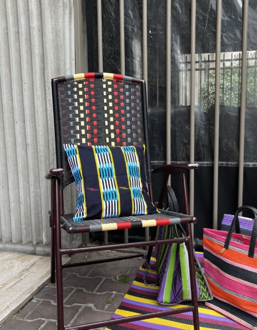 Housse de coussin en tissu africain wax