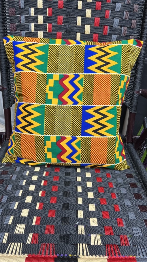 Housse de coussin en tissu africain wax