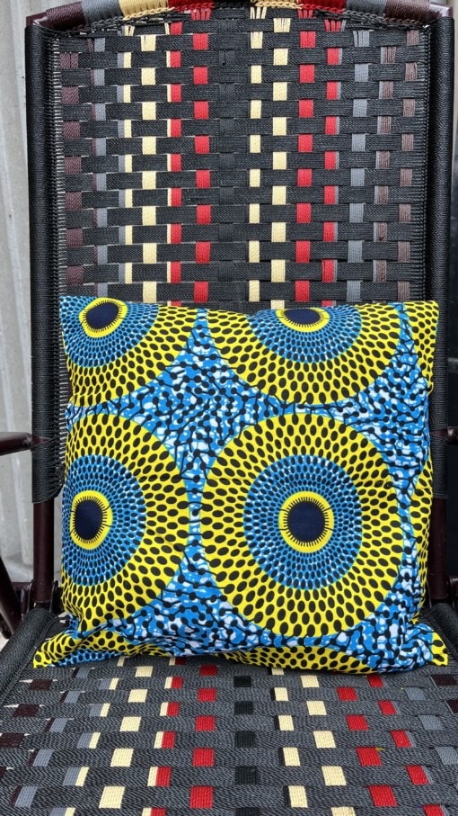 Housse de coussin en tissu africain wax