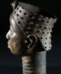 Tête en bronze de Roi (Oba ou Oni) du Royaume Yoruba d'Ifé au Nigéria