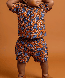 Ensemble bébé garçon en tissu africain coton wax