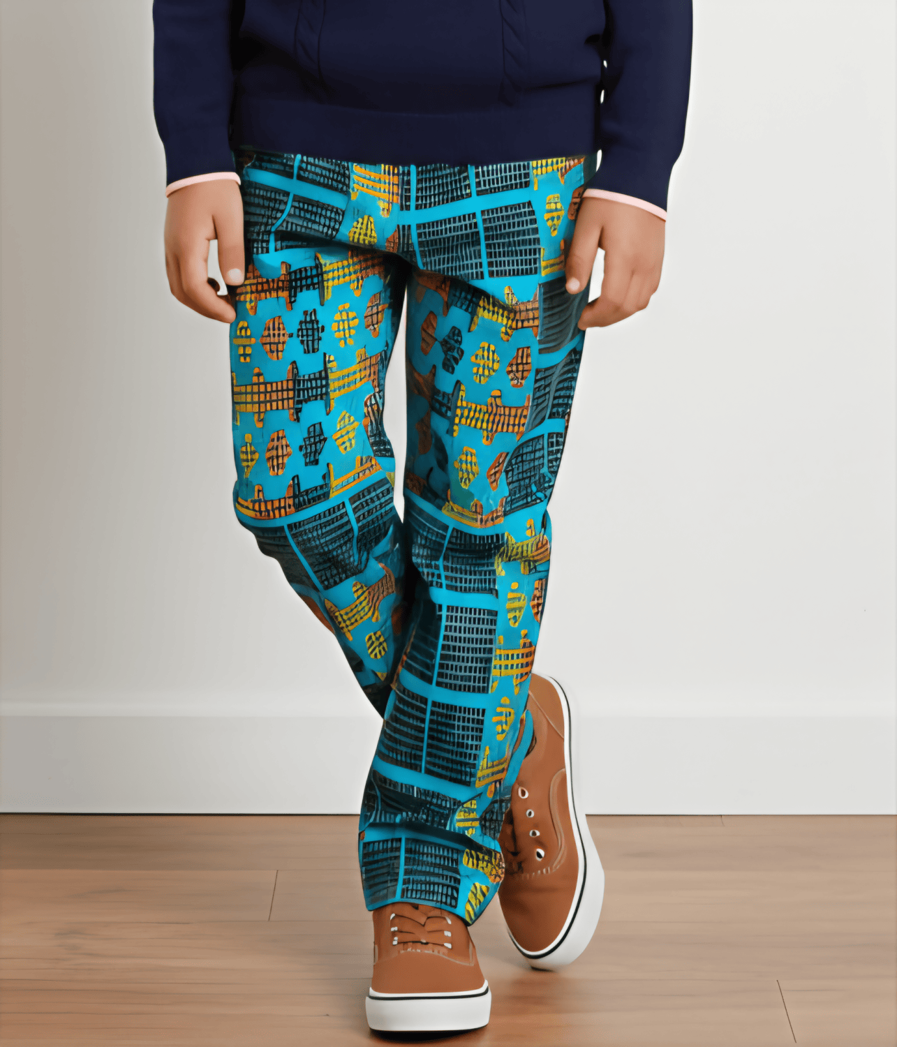 Pantalon enfant en tissu africain coton wax