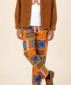 Pantalon enfant en tissu africain coton wax