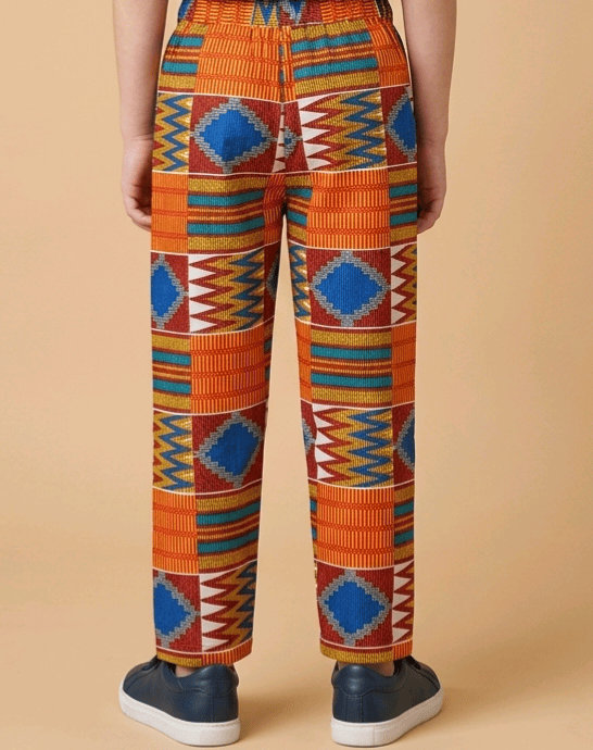 Pantalon enfant en tissu africain coton wax