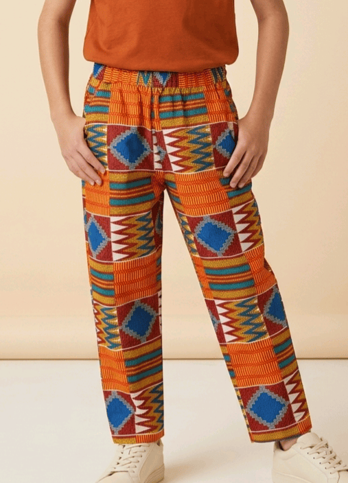 Pantalon enfant en tissu africain coton wax