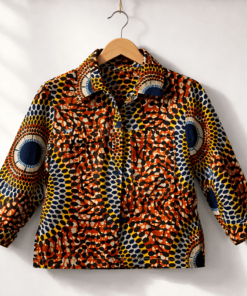 Chemise bébé en tissu africain coton wax
