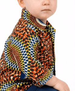 Chemise bébé en tissu africain coton wax