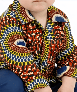 Chemise bébé en tissu africain coton wax