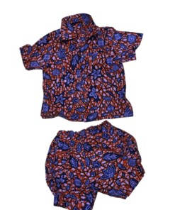 Ensemble bébé garçon en tissu africain coton wax