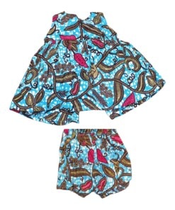 Ensemble bébé fille en tissu africain coton wax