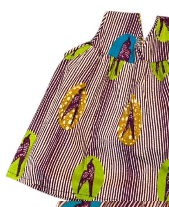 Ensemble bébé fille en tissu africain coton wax